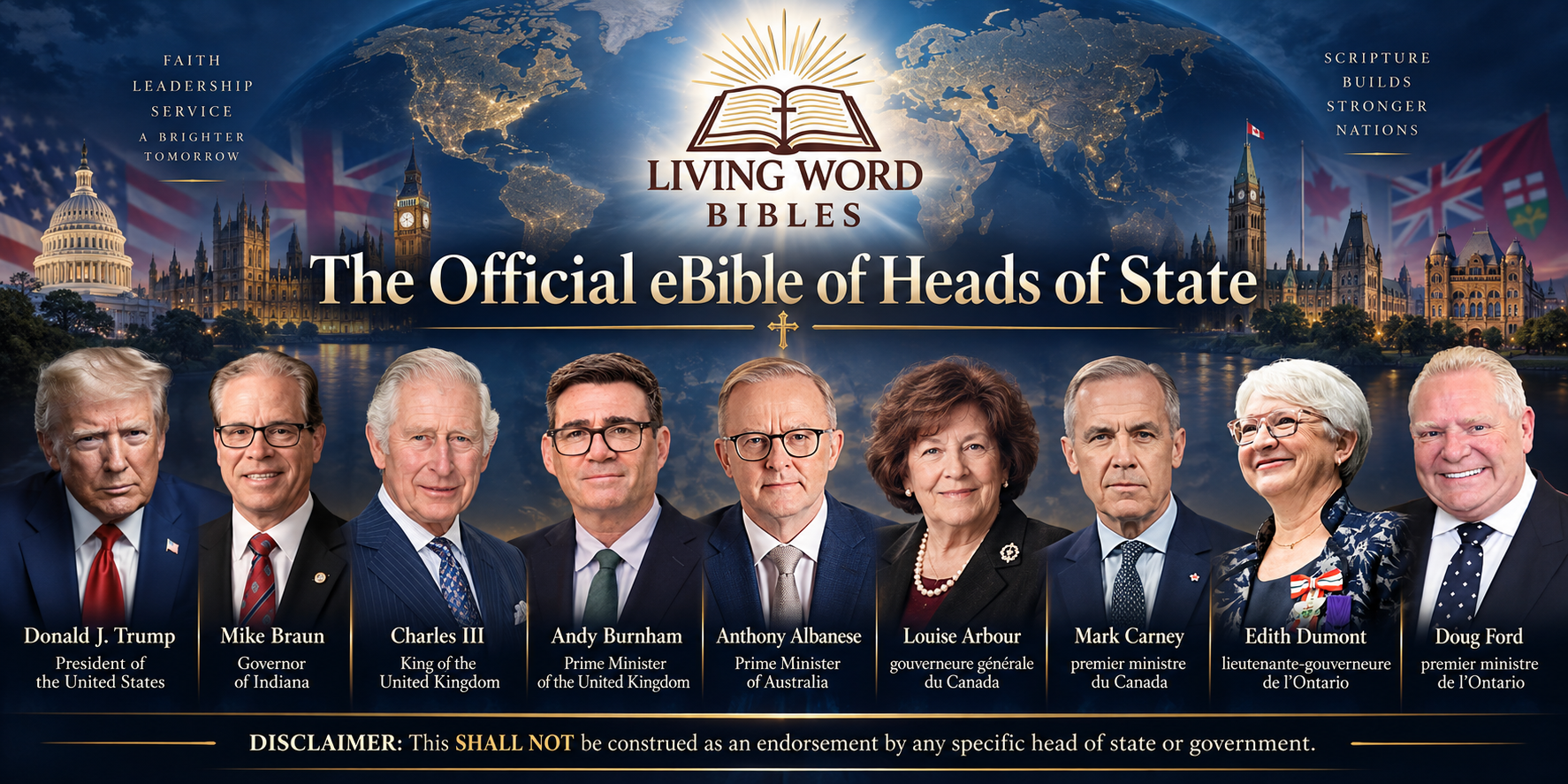 Living Word Bibles Heads of State Collection