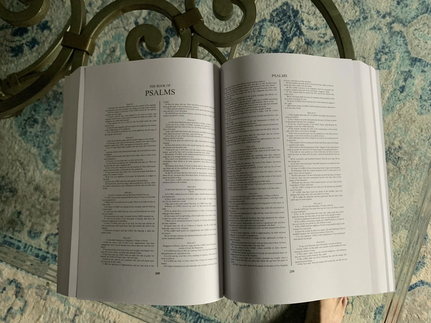 An open Bible