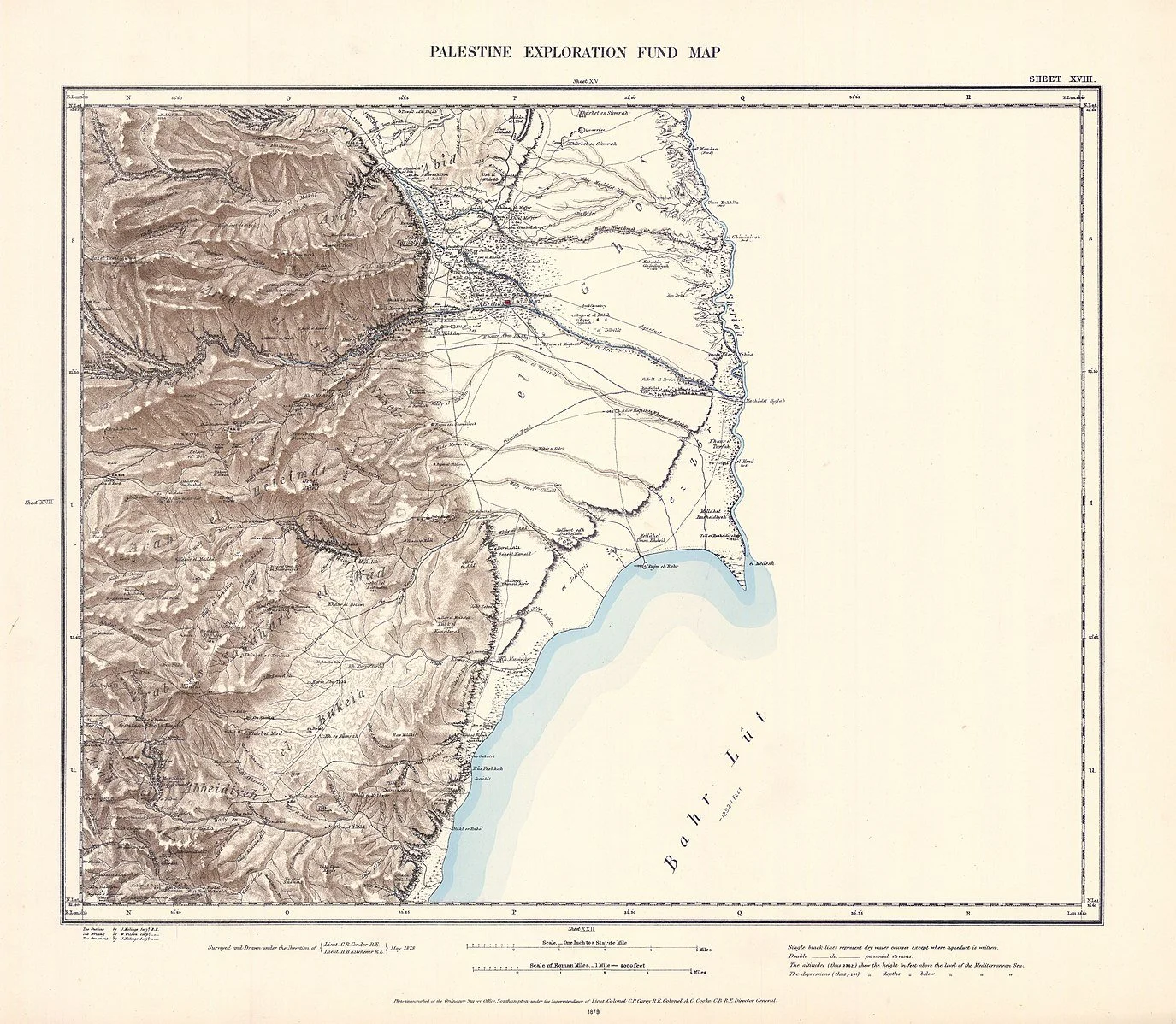 Historical map of the Holy Land
