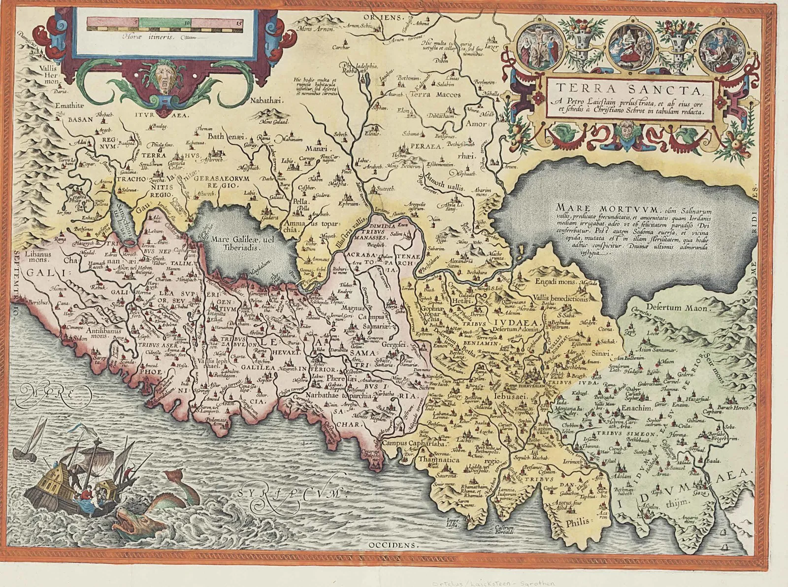 Historical map of the Holy Land