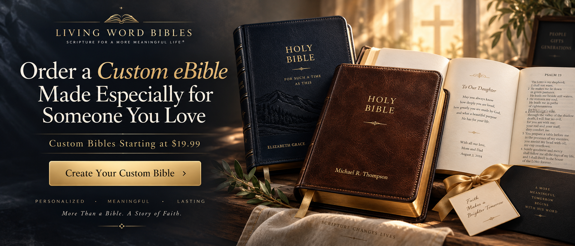 Order a Custom eBible Made Especially for Someone You Love — Custom Bibles Starting at $19.99