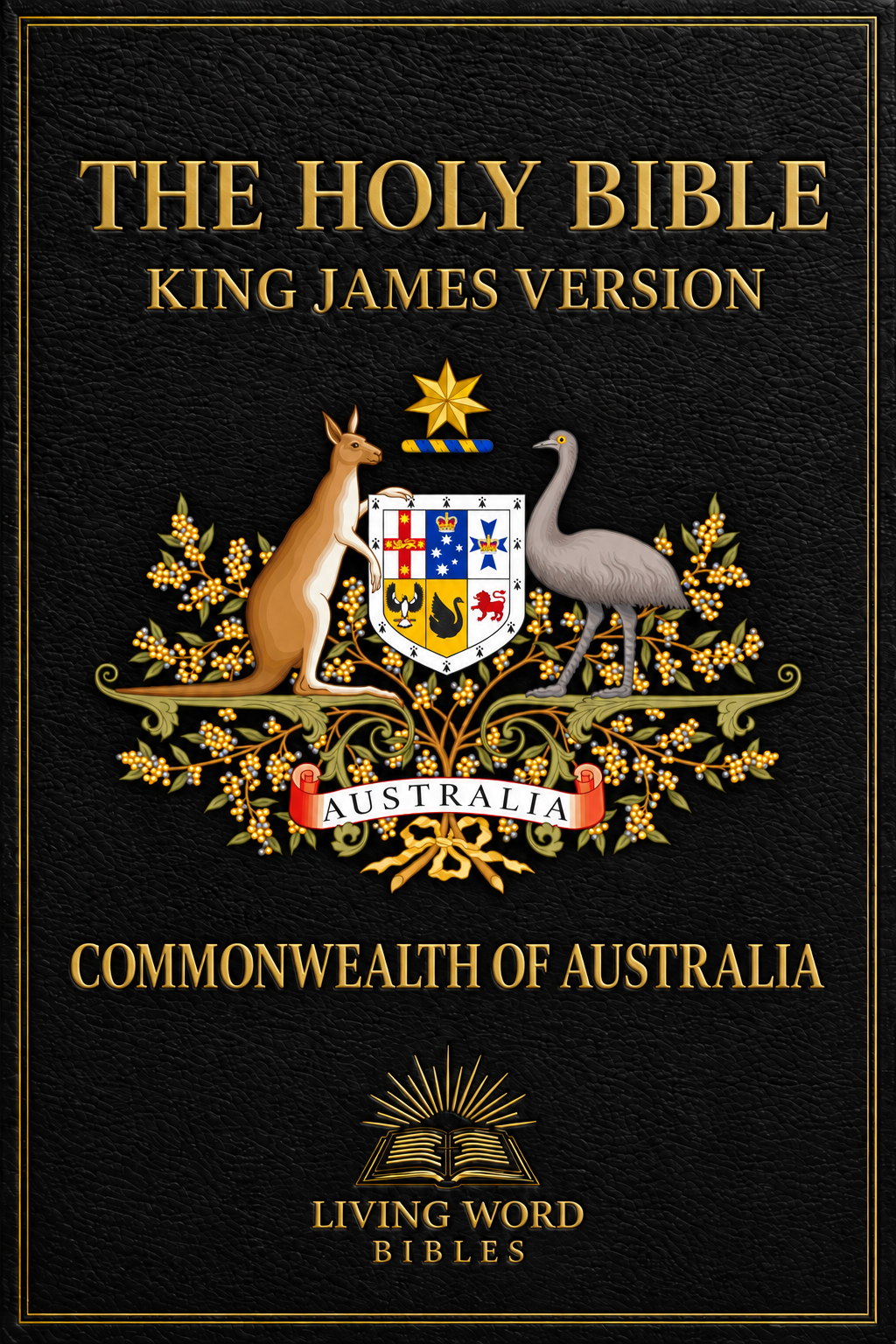 Cover of the Living Word Bibles Commonwealth of Australia Edition of the King James Version