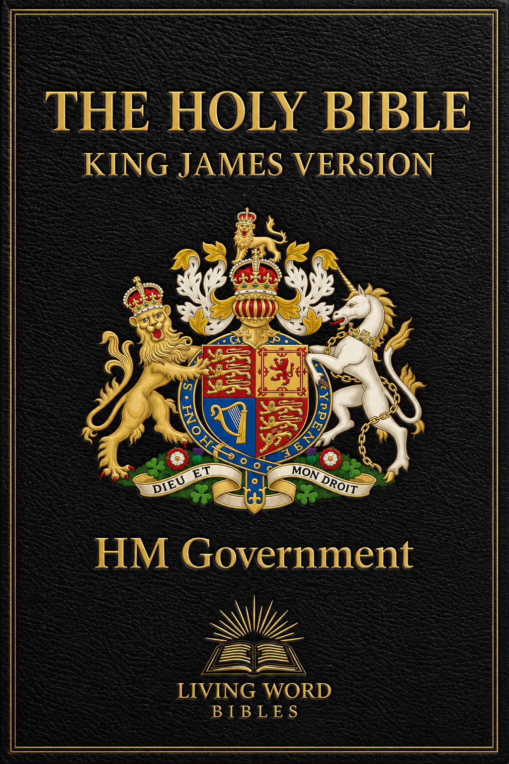 Cover of the Living Word Bibles HM Government Edition of the King James Version