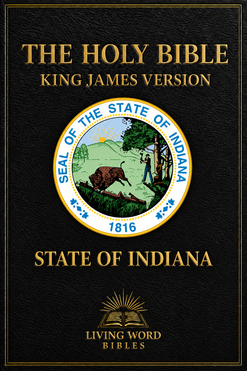 Cover of the Living Word Bibles State of Indiana Edition of the King James Version